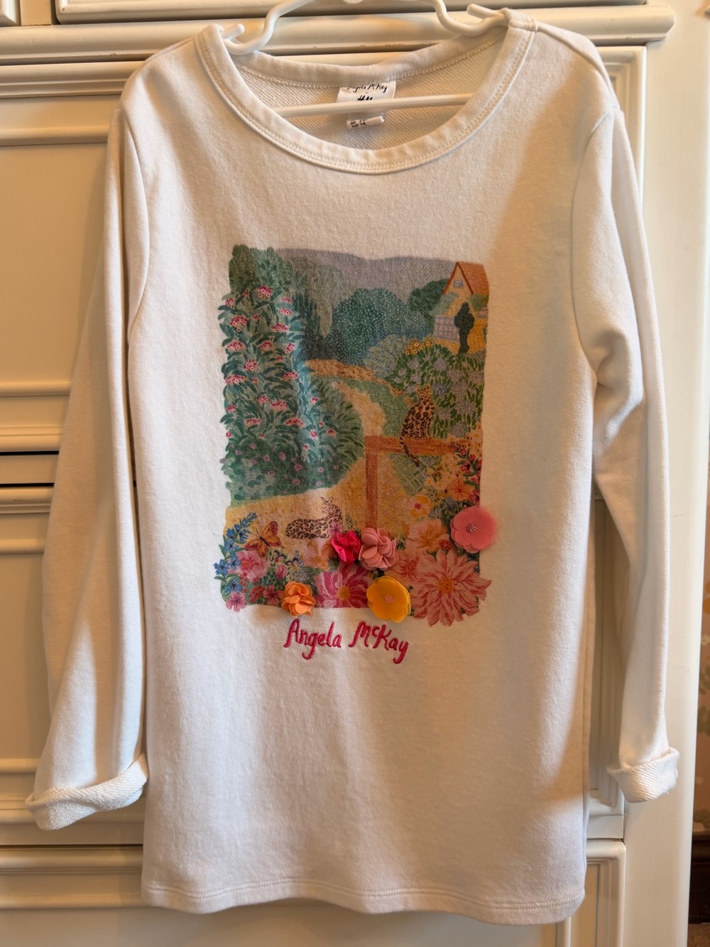H&M Angela McKay Girls Cheetah Sweatshirt Dress